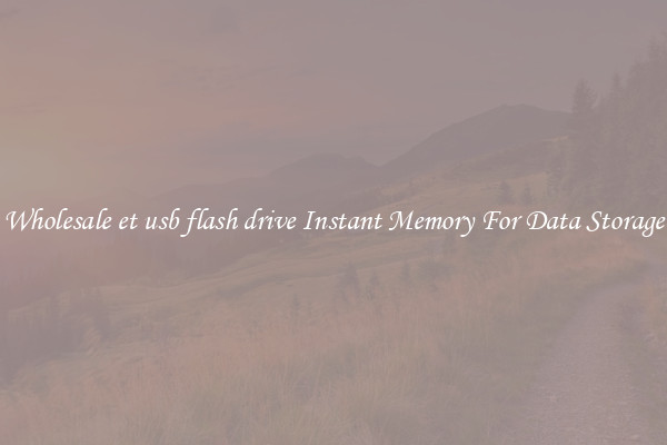 Wholesale et usb flash drive Instant Memory For Data Storage