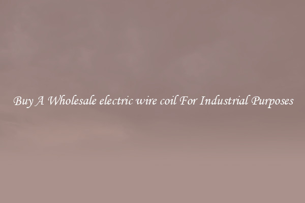 Buy A Wholesale electric wire coil For Industrial Purposes