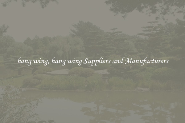 hang wing, hang wing Suppliers and Manufacturers