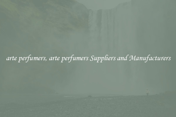 arte perfumers, arte perfumers Suppliers and Manufacturers