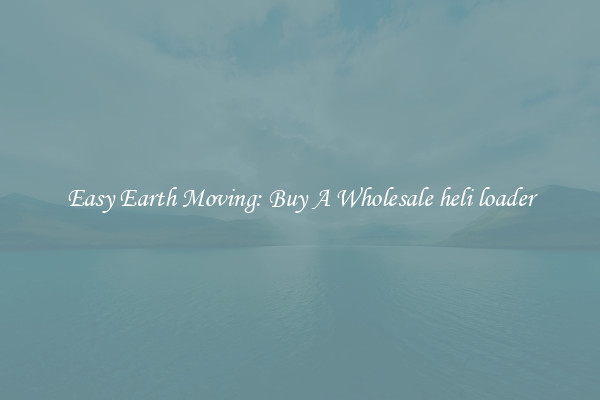 Easy Earth Moving: Buy A Wholesale heli loader