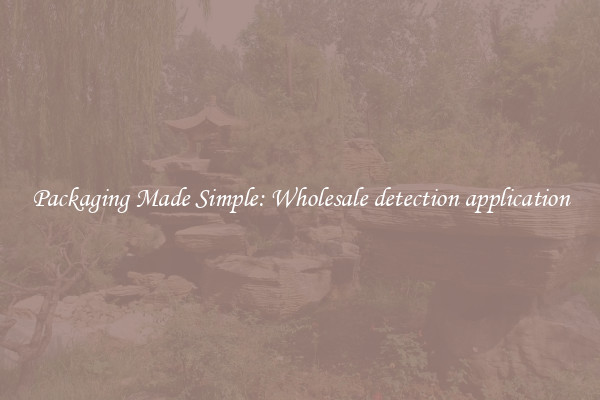 Packaging Made Simple: Wholesale detection application