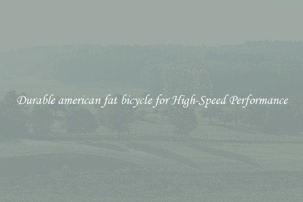 Durable american fat bicycle for High-Speed Performance