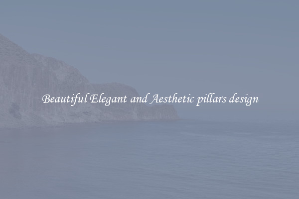 Beautiful Elegant and Aesthetic pillars design