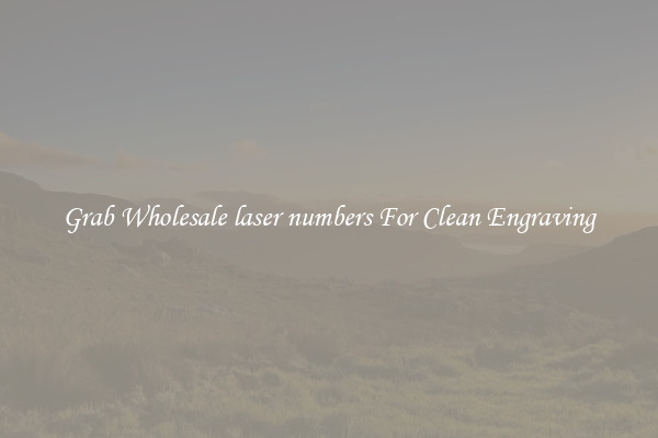 Grab Wholesale laser numbers For Clean Engraving