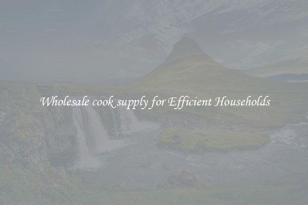 Wholesale cook supply for Efficient Households