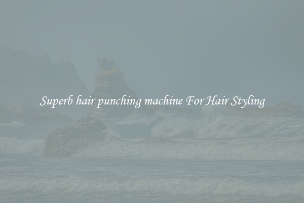 Superb hair punching machine For Hair Styling