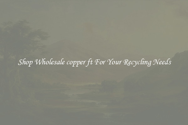 Shop Wholesale copper ft For Your Recycling Needs