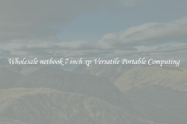 Wholesale netbook 7 inch xp Versatile Portable Computing